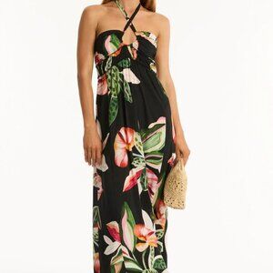Sundown Halter Bandeau Dress